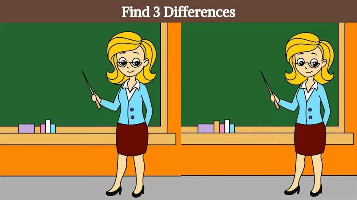 Desafio visual: encontre 3 diferenças na sala de aula em 11 segundos